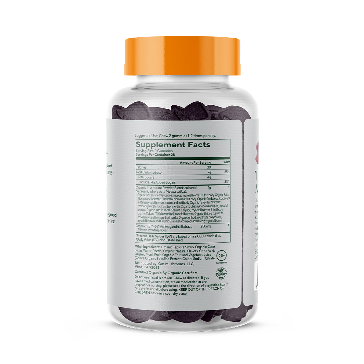 Om Mushroom Superfood Master Blend Mushroom Gummies 56 Count