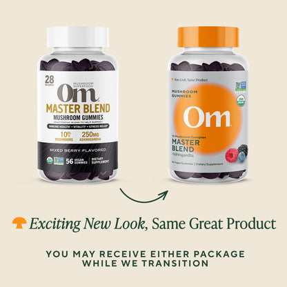 Om Mushroom Superfood Master Blend Mushroom Gummies 56 Count